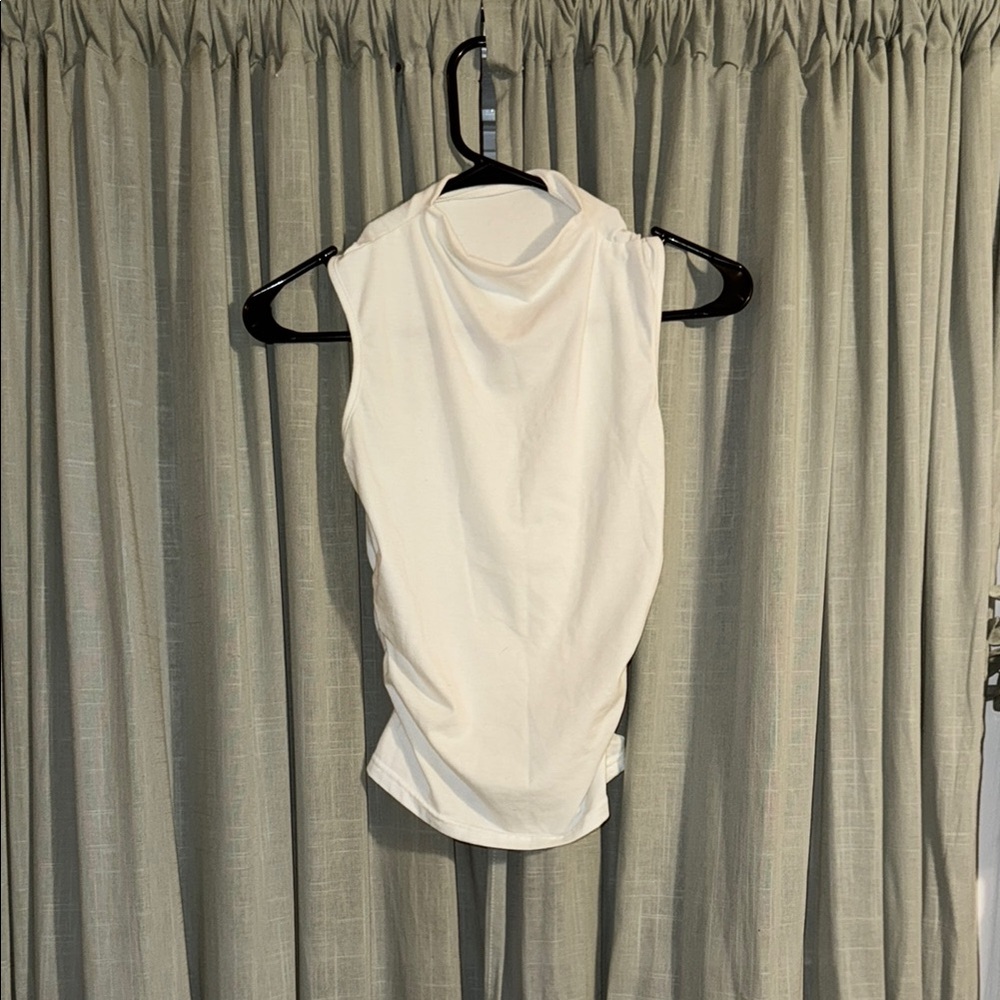 Elegant Cream Sleeveless Top